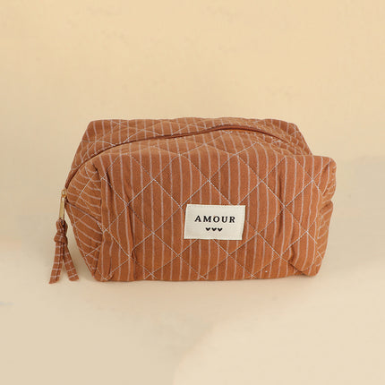 Grande trousse - en coton/polyester - 23 x 12 x 14 cm