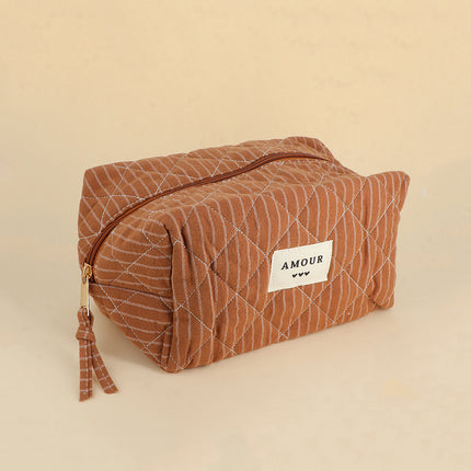 Grande trousse - en coton/polyester - 23 x 12 x 14 cm