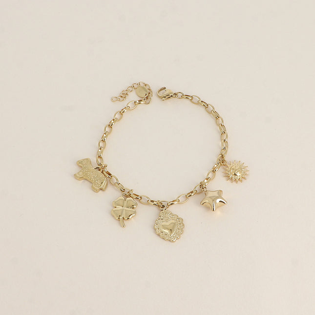 Bracelet - sun, star, llama, clover, heart