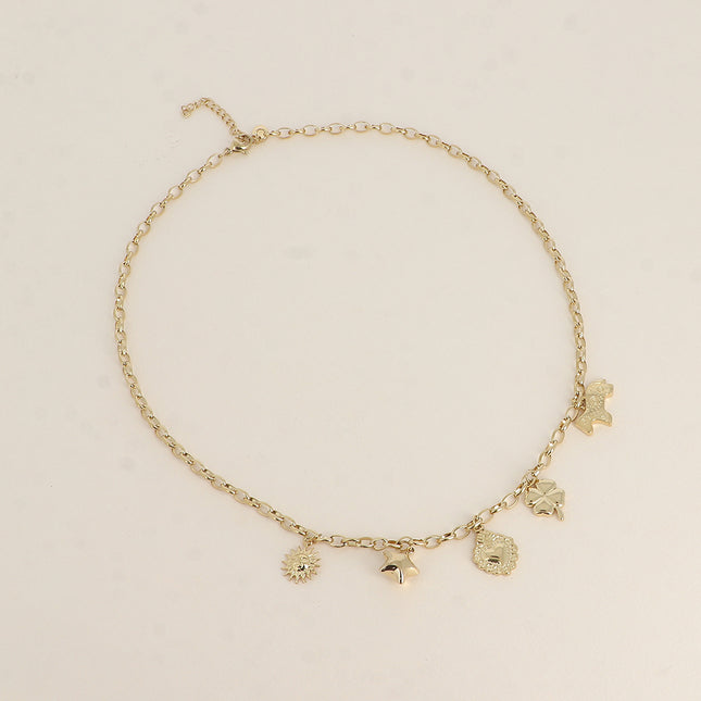 Necklace - sun, star, llama, clover, heart