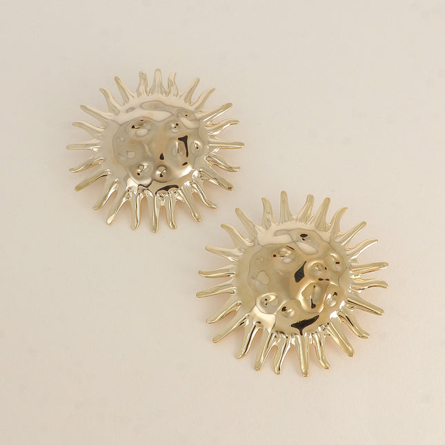 Stud earrings - large sunburst 57mm
