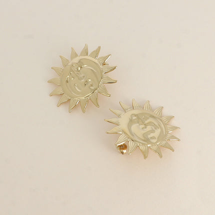 Boucles puces - grande éclipse, lune et soleil 43mm