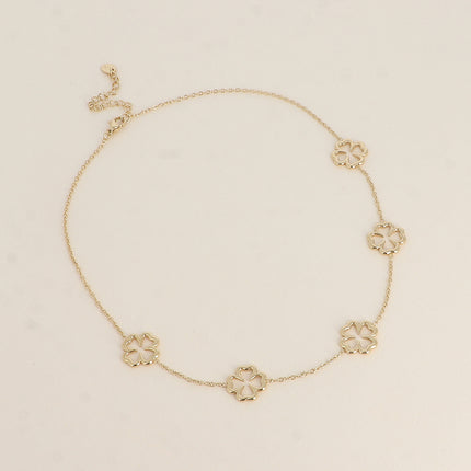Necklace - openwork clovers