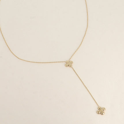 Collier Y - trèfles