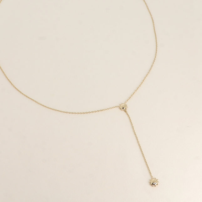 Y-shaped necklace - suns