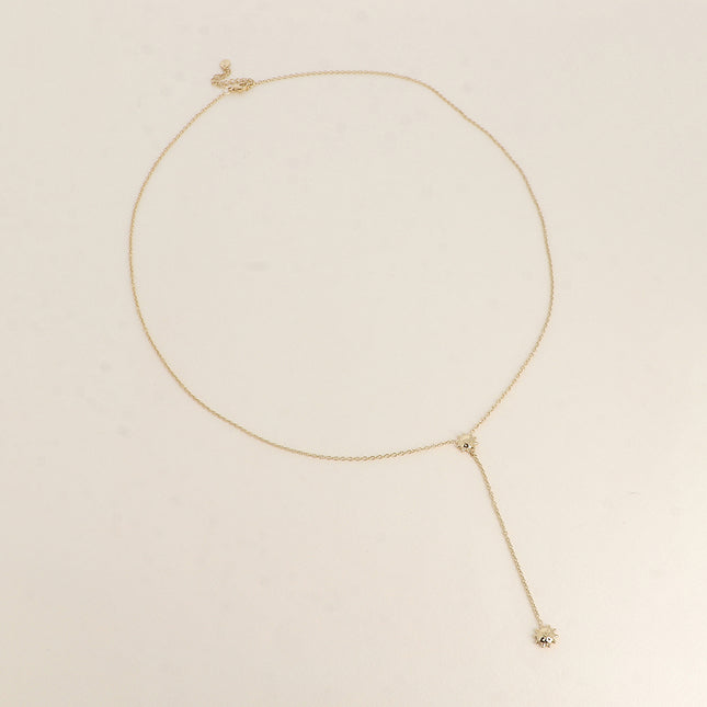 Y-shaped necklace - suns
