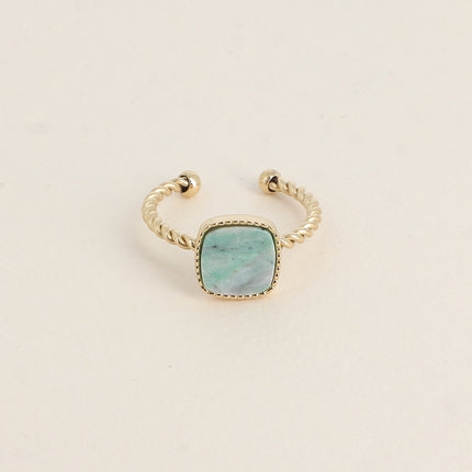 Bague Chloefina - pierre naturelle carrée