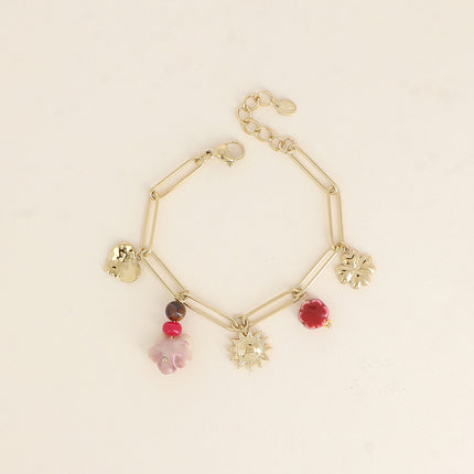 Bracelet - trèfle, soleil, fleurs, coeur