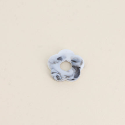 Perle de fleur en résine 27mm, 10 pièces, avec trou de perçage