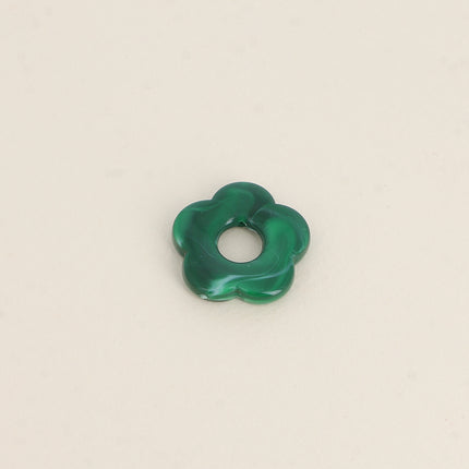 Perle de fleur en résine 27mm, 10 pièces, avec trou de perçage