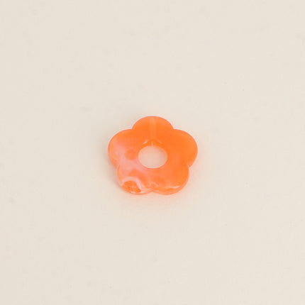 Perle de fleur en résine 27mm, 10 pièces, avec trou de perçage