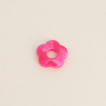 Perle de fleur en résine 27mm, 10 pièces, avec trou de perçage