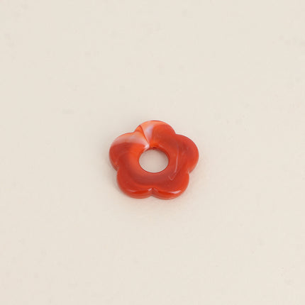 Perle de fleur en résine 27mm, 10 pièces, avec trou de perçage