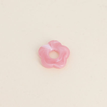 Perle de fleur en résine 27mm, 10 pièces, avec trou de perçage