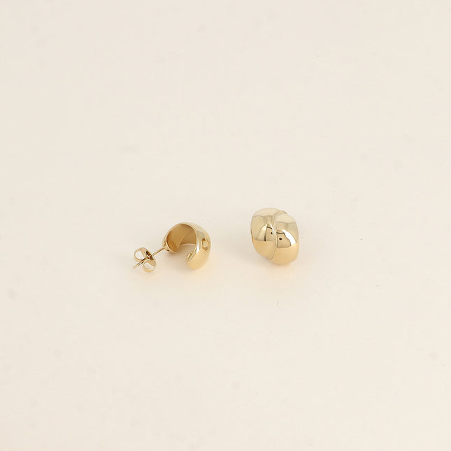 Créoles Lison - effet double anneau 12mm