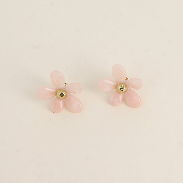 Stud earrings - resin flower