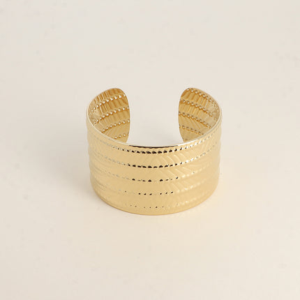 Manchette Léaïs - lignes géométriques 4cm