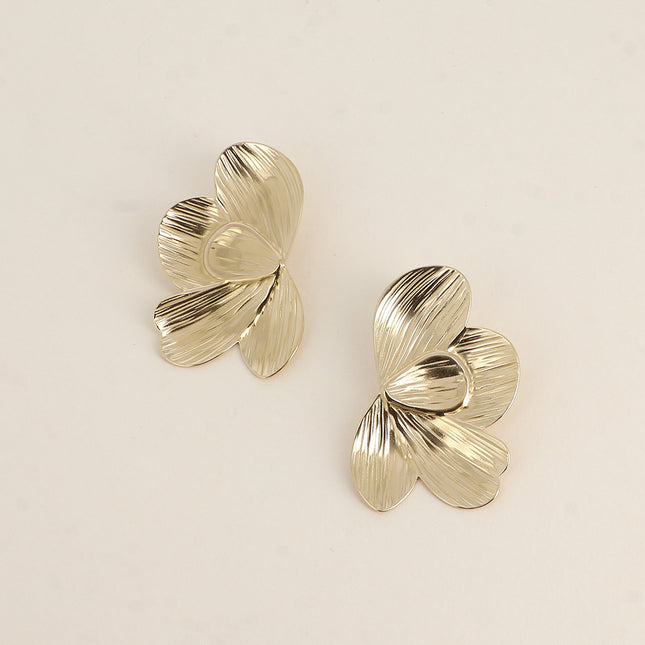 Maxi boucles puces - grande pièce en forme de feuillages 33x57mm