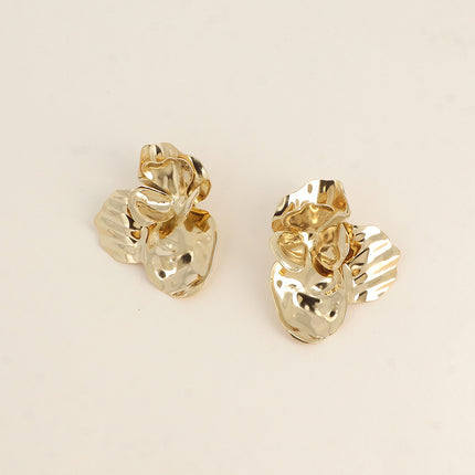 Maxi boucles puces - grande pièce en forme de fleur 44x54mm