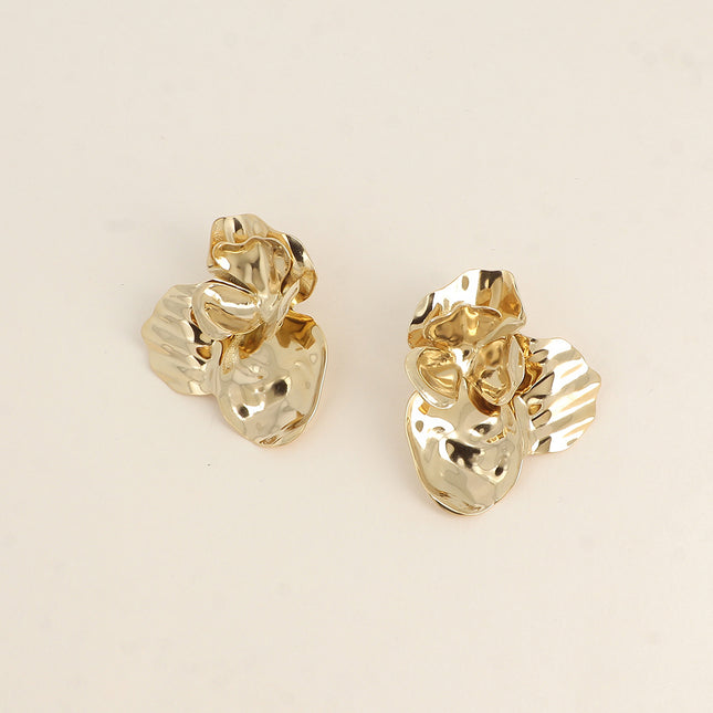 Maxi boucles puces - grande pièce en forme de fleur 44x54mm