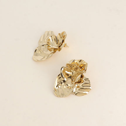 Maxi boucles puces - grande pièce en forme de fleur 44x54mm