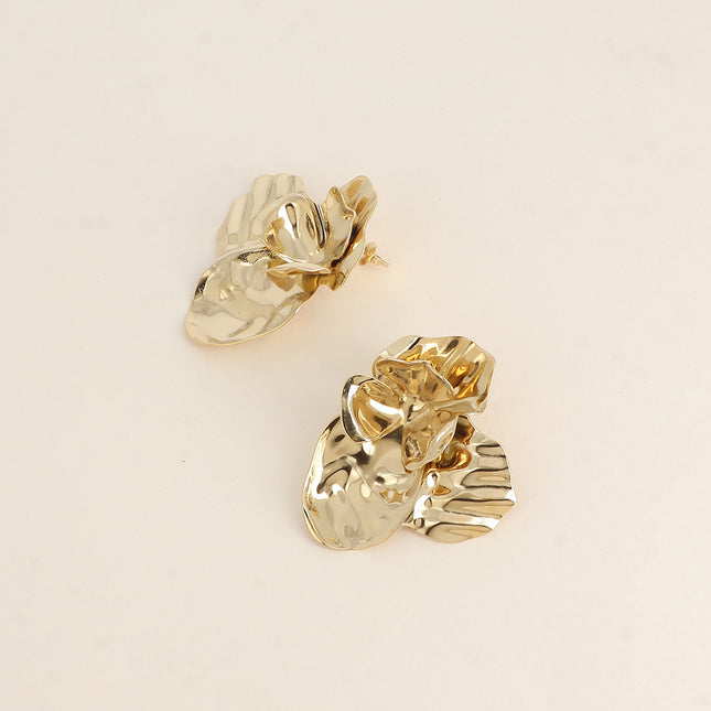 Maxi boucles puces - grande pièce en forme de fleur 44x54mm