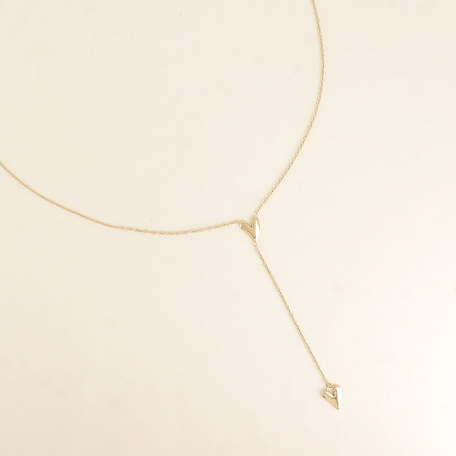 Y-shaped necklace - hearts