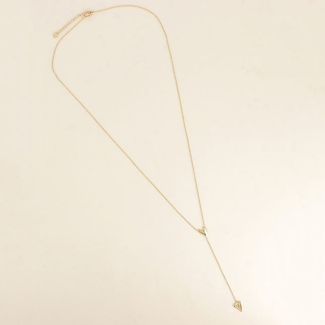 Y-shaped necklace - hearts