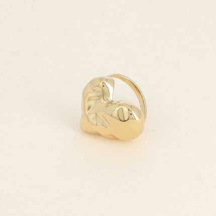 Bague Lyséane - coeur martelé