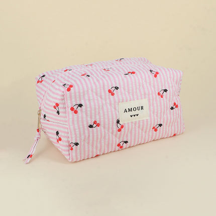 Grande trousse - en coton/polyester - 23 x 12 x 14 cm