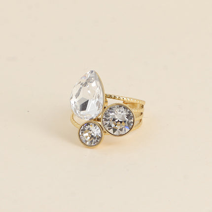 Bague Trilogie Goutte - cristaux Swarovski® goutte et rondes