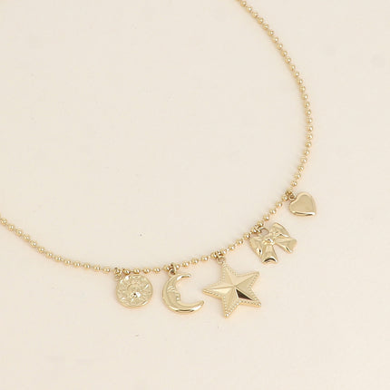 Necklace - sun, moon, star, bow tie, heart