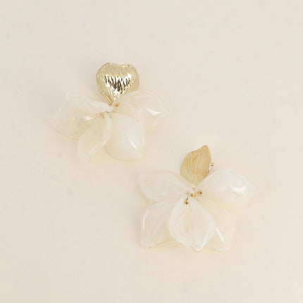 Boucles pendantes Latte - pièce texturée et de pièces pendantes en acétate