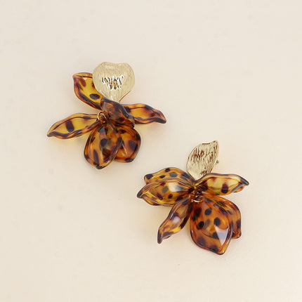 Boucles pendantes Latte - pièce texturée et de pièces pendantes en acétate