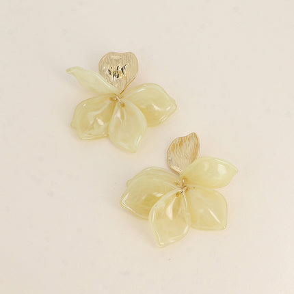 Boucles pendantes Latte - pièce texturée et de pièces pendantes en acétate