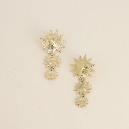 Boucles pendantes - 3 pièces soleil