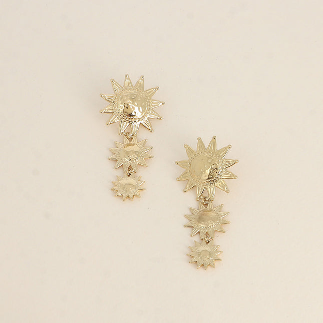 Dangle earrings - 3 pieces sun