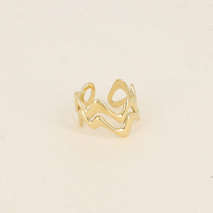Bague - 2 lignes ondulées