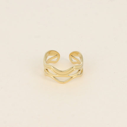 Bague - 3 lignes ondulées