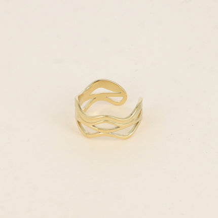 Bague - 3 lignes ondulées