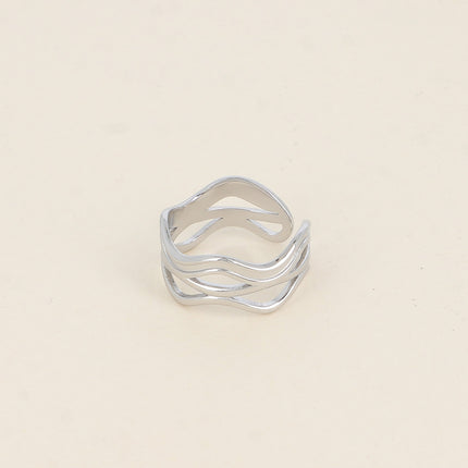 Bague - 3 lignes ondulées