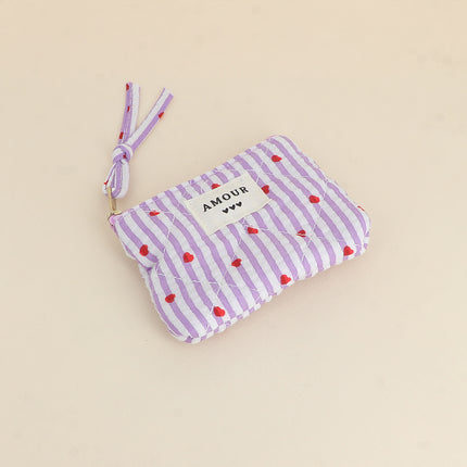 Porte-monnaie - mot "AMOUR" et 3 coeurs