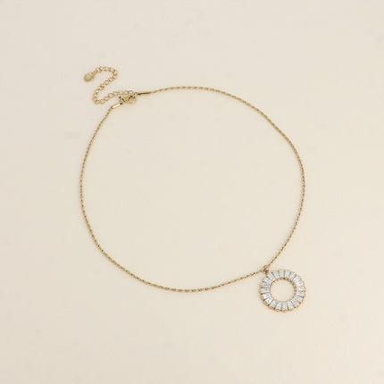 Collier Lorelia - cercle de cristaux rectangulaires
