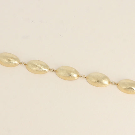 Bracelet Nilgiri - gros maillons ovales effet brossés et incurvés