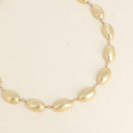 Collier Nilgiri - gros maillons ovales effet brossés et incurvés