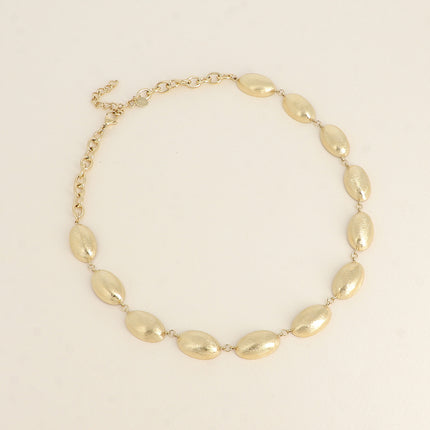Collier Nilgiri - gros maillons ovales effet brossés et incurvés