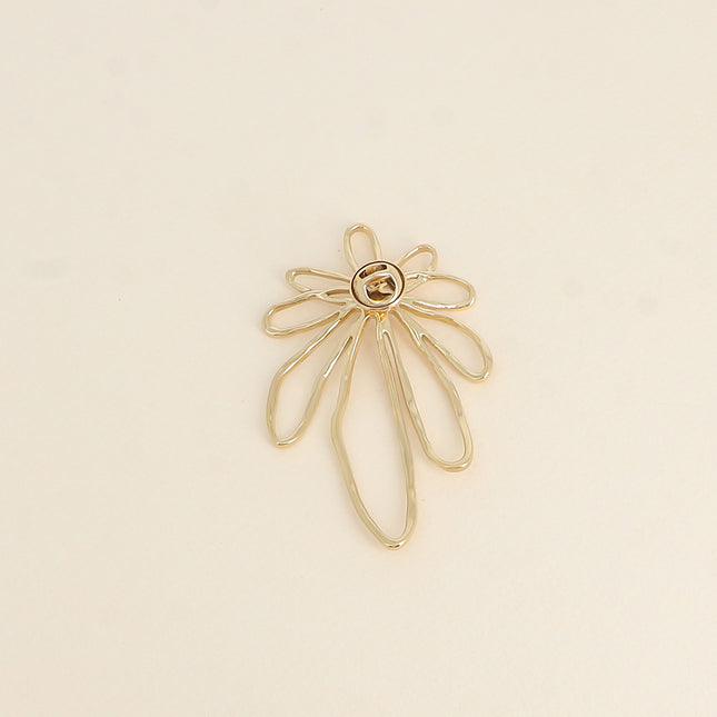 Pin's - motif floral ajouré 47 x 75 mm