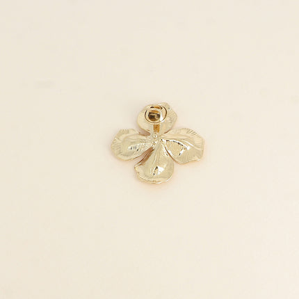 Aube pin - textured flower design with small white resin beads