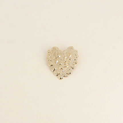 Brooch - textured heart pattern