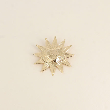Amaretto Brooch - textured heart design 53 x 52 mm